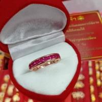 ราคา แหวนทับทิมชมพู แหวนทับทิมแถว (56008988915)