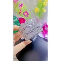 ราคา สร้อยข้อมือแบบเหรียญผู้หญิงฝังเพชร3แถวชุบทองคําขาวและชุบทอง18มาใหม่ (44280966323)