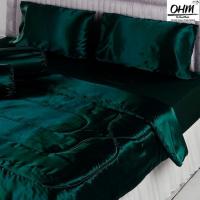 ราคา OHM ผ้านวมเดี่ยว ขนาด 60 นิ้ว x 80 นิ้ว ผ้าเครปซาติน 220 เส้น (สีเขียวขี้ม้า) (1144251062)
