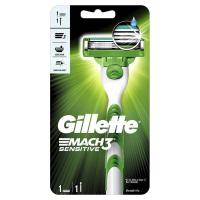 ราคา [สินค้าส่งด่วน] ยิลเลตต์ด้ามมีดมัคทรีเทอร์โบ เซ็นซิทีฟ GILLETTE RAZOR MACH3 TURBO SENSITIVE (45808911309)