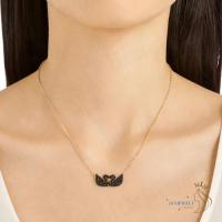 ราคา สร้อยคอแท้ swarovski Iconic Swan Double Necklace สร้อยคอพร้อมจี้หงส์คู่สีดำ พร้อมส่ง ของขวัญสำหรับคนพิเศษ (22061652166)