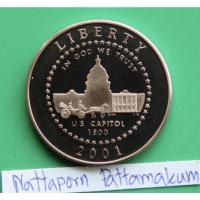 ราคา USA Half Dollar ขัดเงา ปี 2001 ที่ระลึกผู้เข้าชมเยี่ยมอาคารรัฐสภา สหรัฐอเมริกา (20564023275)