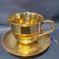 ราคา ถ้วยกาแฟพร้อมจานรอง ใหญ่ ทองเหลืองไทย (49261844028)