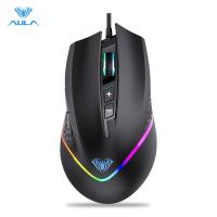 ราคา เมาส์เกมมิ่ง - AULA F805 - เมาส์มาโคร ไฟ RGB Optical Gaming Mouse USB (23077091107)