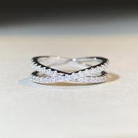 ราคา จริง Moissanite Cross Eternity แฟนซี Ins สไตล์สีขาว D Designer สไตล์แหวน S925 เงินสเตอร์ลิงการรับรอง GRA สามารถ Pass Test สําหรับหมั้นงานแต่งงานพิธี (25283752584)