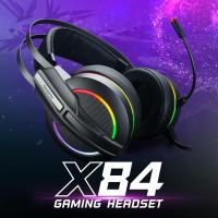 ราคา NUBWO X84 X-Series หูฟังคอม Gaming headset สาย USB Virtual Surround 7.1 ประกัน 2 ปี (17406606666)