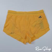 ราคา กางเกงวิ่งขาสั้นผู้หญิงสีเหลือง Adidas Adizero Split Shorts 2นิ้ว (56112500429)