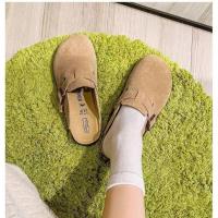 ราคา 2026 สไตล์ใหม่ของแท้หนัง Birkenstock รองเท้าผู้ชายผู้หญิง Cork Baotou หนึ่งเหยียบครึ่งรองเท้าแตะ 2026 หนา Soled สวมใส่ด้านนอก Birkenstock20260525 (48811120233)