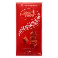 ราคา ลินด์ลินดอร์ช็อกโกแลตนม 100กรัม Lindt Lindor Milk Chocolate 100g. [หมายเลขบาร์โค้ด 7610400014649 ] (55162607673)