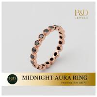 ราคา Midnight Aura ring แหวนเพชรแท้สีดำ Natural น้ำหนักรวม 1.16ct ทอง 18K by P&D Jewels (55702137913)