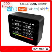 ราคา 13-in-1 CO2/HCHO/TVOC/PM2.5/PM1.0/PM10 Tuya WIFI Air คุณภาพเครื่องตรวจจับสมาร์ท APP ควบคุม อุณหภูมิความชื้นเครื่องตรวจจับ (27720259459)