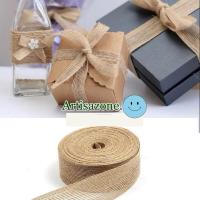 ราคา ริบบิ้นผ้ากระสอบ (กว้าง 2ซม - 2.5ซม - 4ซม) - ยาว 02 เมตร - 05 เมตร (กําหนดขนาด) (57261665923)