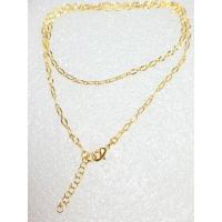 ราคา ใหม่เอี่ยมสร้อยคอตัดลาย/ลายนำเข้าอิตาลี่ชุบทองคำ18k (22931801612)