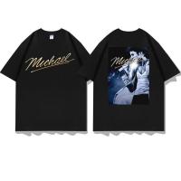 ราคา Michael Jackson Movie Merchandise Michael Jackson Pattern Print Short-Sleeved T-Shirt Clothes T-Shirt (42180728145)