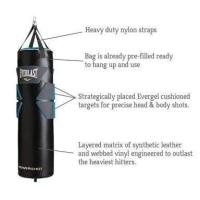 ราคา กระสอบทราย Everlast (กระสอบเปล่า ไม่รวมค่ายัด ไม่รวมค่าส่ง) // Everlast PowerShot GEL Heavy Bag (1150644144)