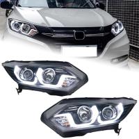 ราคา AKD Car Styling for Honda HR-V LED Headlight 2015-2019 Headlights HRV Vezel DRL Turn Signal High Be (49053294784)
