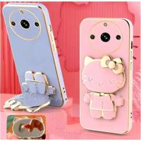 ราคา เคส ขอบตรง ขาตั้งคิตตี้กระจก สำหรับ Xiaomi Redmi A3 เคสกันกระแทกหลังนิ่ม มีขาตั้งคิตตี้ (27936046346)