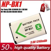 ราคา 3.6V 1240mAh NP-BX1 แบตเตอรี่สําหรับ Sony FDR-X3000R ZV-1 RX100 M7 M6 AS300 HX400 HX60 WX350 AS300V HDR-AS300R FDR-X3000 (42130859824)