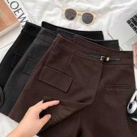 ราคา ▥ กระโปรงขนสัตว์เทียมสำหรับผู้หญิง แฟชั่นฤดูใบไม้ร่วง เอวสูง ทรงไม่สมมาตร กระโปรงขาบานสั้น Y2k (28393228852)