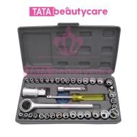 ราคา [1200gr] T298 | SOCKET WRENCH SET CONTAINS 40 ชิ้น / WORKSHOP EQUIPMENT / KUNCI SOK 40 SOCKET (4479447070)