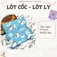 ราคา ที่รองแก้วผ้า-จานรองแก้วผ้าตกแต่งญี่ปุ่นที่มีลวดลายทํามือมากมายกับหยกเครน โมติฟ (52861639993)