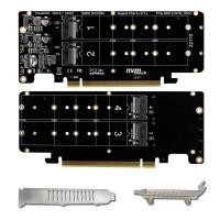 ราคา 4 พอร์ต M.2 NVME สําหรับ PCI Express X16 4.0 Bifurcation Raid Controller M KEY NVME PCIE แยกการ์ดสําหรับ 2230 2242 2260 2280 NVME M2 SSD (27644770197)