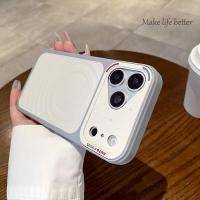ราคา MagSafe Magnetic Wave Texture เคสโทรศัพท์สําหรับ iPhone 13 14 15 16 17 Pro Max สามเหลี่ยมขนาดใหญ่ AUTO FOCUS กรอบกล้อง Matte Anti-Fingerprint กันกระแทกฝาครอบป้องกัน (43231714554)