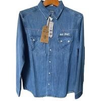 ราคา [ส่งฟรี]เสื้อเชิ้ตWranglerรุ่นW861F103สียีนส์แขนยาวทรงตรง (23375983271)