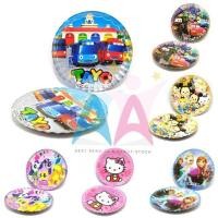 ราคา จานเค้กกระดาษ ROUND CHARACTER Thomas Frozen Cars Kitty Hellokitty Doraemon Cutting Cake Container (28815822299)