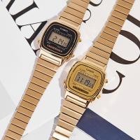 ราคา HongKong direct mail นาฬิกาคาสิโอ Casio Ladies Small Gold Watch Fashion Steel Band Digital Compact LA670WGA (8858320282)