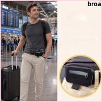 ราคา BROA Slim Belt Wallet Zero Bulk, Hidden Channel Black Mini Belt Wallet, Gift Belt Clip Hook and Loop Closed Hift Hid Money Pouch (49761712646)