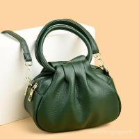 ราคา Genuine leather women's handbag small bag2025New lightweight pleated handbag for going out, stylish women's crossbody bag (45361498646)