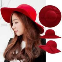 ราคา หมวกปีกกว้างสีแดง floppy hat หมวก ปานามา (469787331)