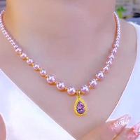 ราคา คริสตัลสีม่วงทุเรียนสร้อยคอต่างหูหญิง 925 เงินระดับไฮเอนด์หรูหรา Classy All-Match ต่างหู (44277792620)