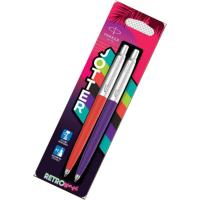 ราคา แพ็คคู่ 2 สี ปากกาลูกลื่น Parker Jotter 80'S RETRO WAVE RED + PURPLE (42857123710)