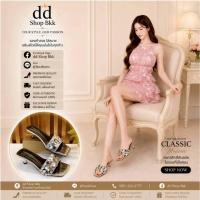 ราคา รองเท้าส้นสูงสีเงินกากเพชร สูง 2.5 นิ้ว รหัส PD69000325 พร้อมส่ง️ dd Shop Bkk (58160164298)