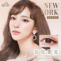 ราคา คอนแทคเลนส์(กลาง)New York(Kitty Kawaii) สี : Brown / Gray รายเดือน มีค่าสายตา (27155665013)
