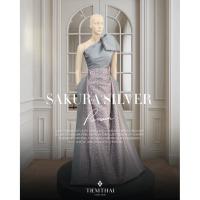 ราคา ผ้าไหมมัดหมี่ทอมือลายเชิงเทียนประยุกต์สีเทาอ่อน (46607249175)