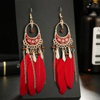 ราคา เครื่องประดับแฟชั่น ต่างหูขนนก ต่างหูโบฮีเมียน ต่างหูขนนกสีแดง ต่างหูโบฮีเมียนสีแดง ขนนกสีแดง ต่างหูระย้า สไตล์โบฮีเมียน (5171772045)