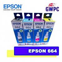 ราคา หมึกเติมของแท้ Epson รุ่น 664 /T664 สีดำ/สีฟ้า/สีชมพู/สีเหลือง (44154454170)