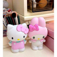 ราคา กล่องพลาสติกใส่เครื่องเขียนหรือแปรงแต่งหน้าได้ ลายคิตตี้และเมโลดี้ (42826816852)