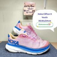 ราคา Hoka Clifton 9 Youth​ ​​มือสองของแท้ไซส์ Eu38.5 24cm ​ขอคนใส่23.5cmหน้าเท้าปกติ​ (45161580120)