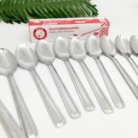 ราคา [กล่อง12ชิ้น] ช้อนกาแฟสเตนเลส หนา 0.5mm. ตราจรวด Rocket Stainless Steel Coffee Spoon (25525664036)
