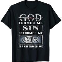 ราคา เสื้อยืด God Formed Me Sin Deformed Me Jesus Transformed Me ใหม่ล่าสุด (52609788936)