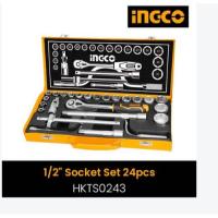 ราคา INGCO HKTS0243 ชุดลูกบล็อค4หุล 1/2 นิ้ว 24ชิ้น (7332518342)