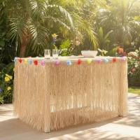 ราคา กระโปรงตารางดอกไม้ฮาวายขอบตารางกระโปรงตกแต่ง Luau-สไตล์ Tropical สําหรับกิจกรรม Planners, งานปาร์ตี้ชายหาด (42382106680)
