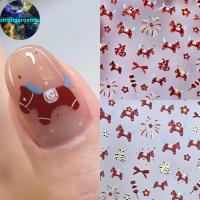 ราคา Strongaroetrtu Year Of The Horse ปีใหม่เล็บ Stiers การ์ตูน Red Pony Fortune Luy Nail Decals DIY ตกแต่งเล็บ TH (42778196642)