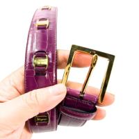 ราคา Salvatore Ferragamo Crocodile leather belt (43402788304)