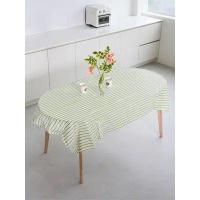 ราคา Vibrant Green Stripe ผ้าปูโต๊ะปาร์ตี้ปิคนิคกันน้ํา 180x130 ซม (57908936718)