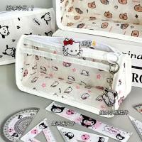 ราคา L338 กระเป๋าดินสอ กระเป๋าเครื่องสำอางค์คิตตี้แบบใส พร้อมส่งจากไทย (44855908102)